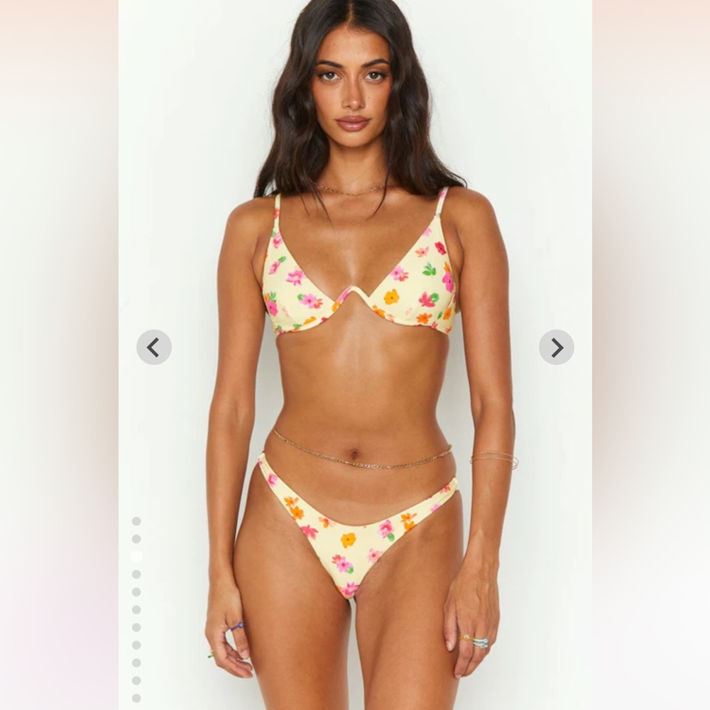 9.0 Swim Bahamas Yellow Floral Bikini Set